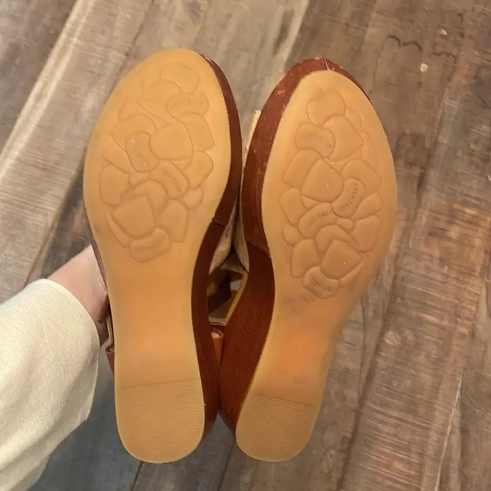 Kork-Ease Keirn Ankle Strap Platform Wedge Sandal - Natural Cork Size 9